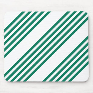 Tapis De Souris Motif à cinq bandes vert et blanc de la forêt