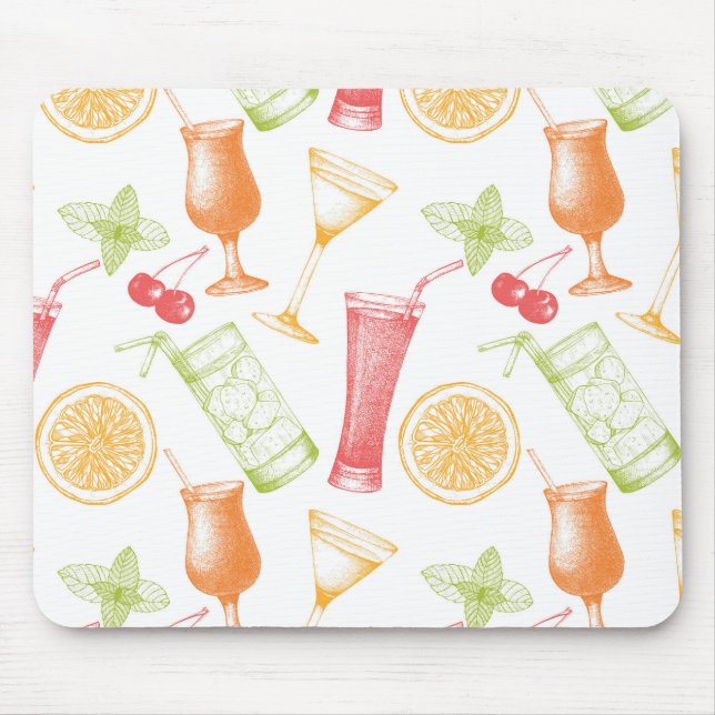 Tapis De Souris Motif à cocktails croisés (Devant)