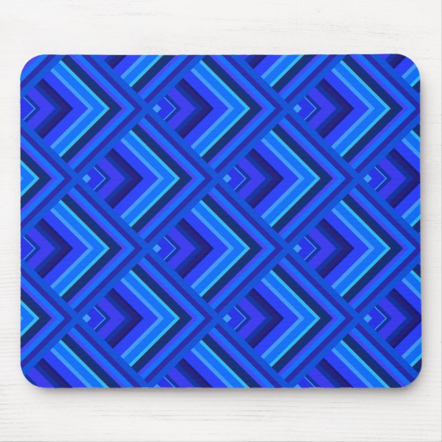 Tapis De Souris Motif à échelle à bandes bleues (Devant)