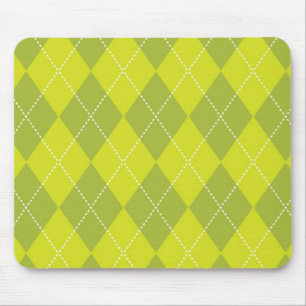 Tapis De Souris Motif à motifs de losanges vert clair