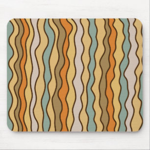 Tapis De Souris Motif à rayures verticales hippie trippy groovy de
