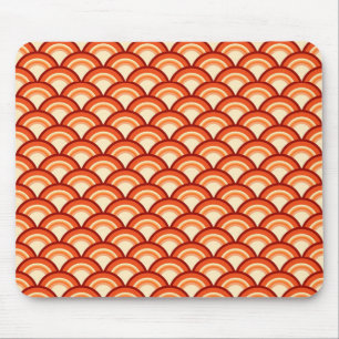 Tapis De Souris Motif à vagues Art déco - mandarine orange