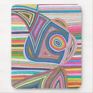 Tapis De Souris Motif Abstrait géométrique rayé