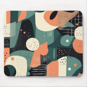 Tapis De Souris Motif Abstrait sans fil minimal - géométrique (4)