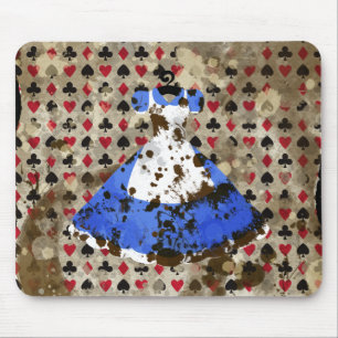 Tapis De Souris Motif affligé d'Alice du pays des merveilles