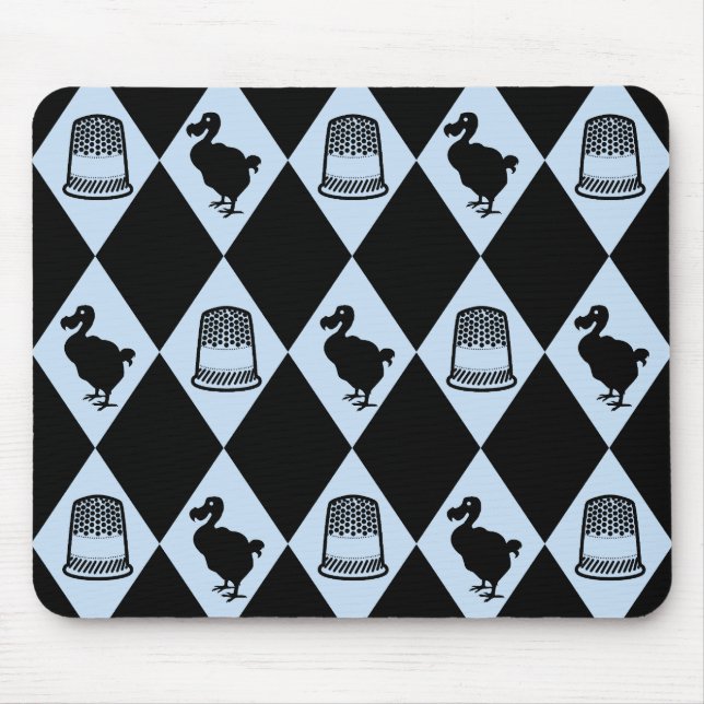 Tapis De Souris Motif Alice Dodo et Dé à Coudre (Devant)
