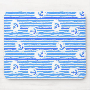 Tapis De Souris Motif Ancre d'aquarelle 1
