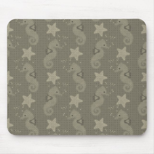 Tapis De Souris Motif Antique Seahorse Et Starfish (Devant)