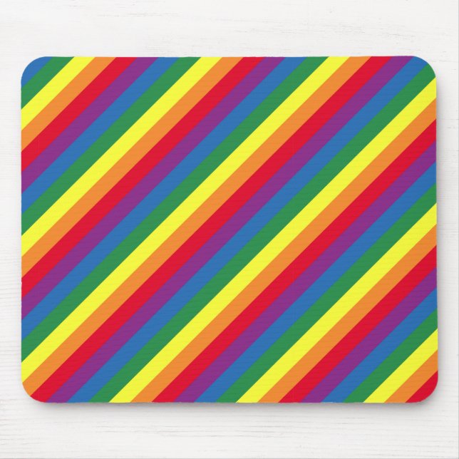 Tapis De Souris Motif arc-en-ciel diagonal (Devant)