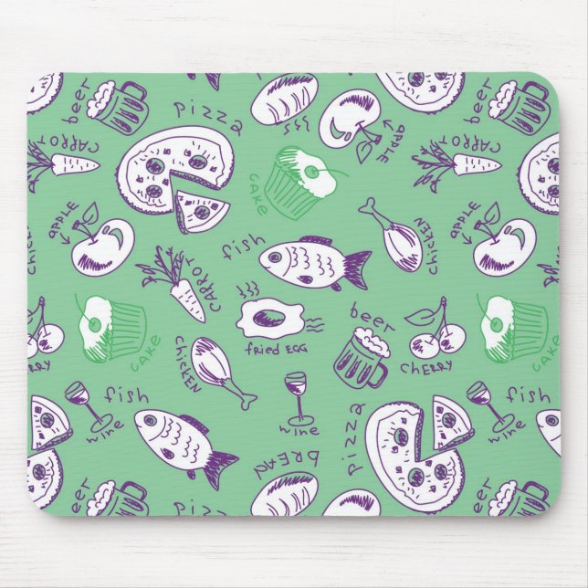 Tapis De Souris Motif avec la nourriture (Devant)