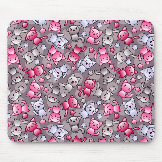 Tapis De Souris motif avec les chats mignons de griffonnage de (Devant)