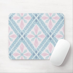 Tapis De Souris motif bleu en forme de diamant