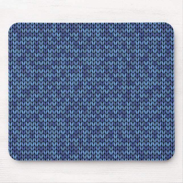 Tapis De Souris Motif bleu Knit (Devant)