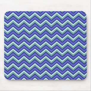Tapis De Souris Motif Blue Sapphire Chevron