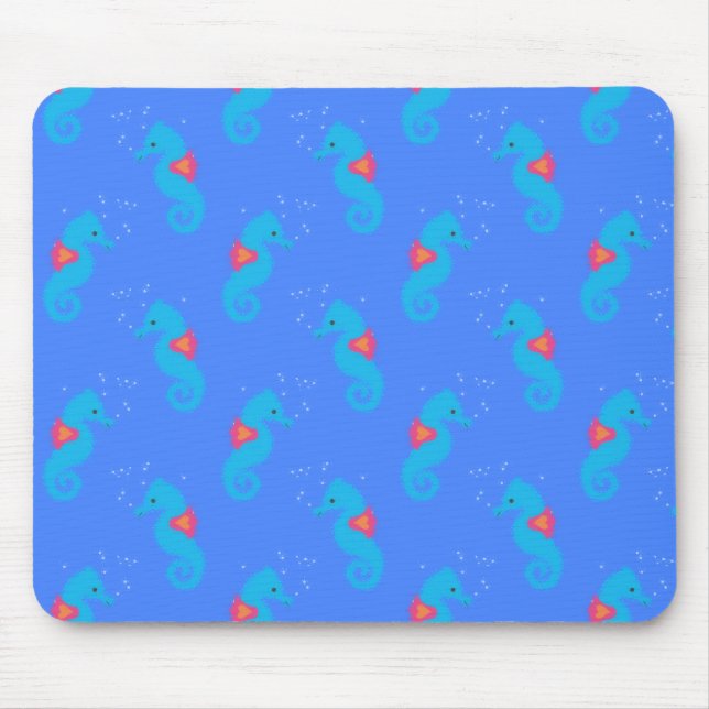 Tapis De Souris Motif Blue Seahorse (Devant)