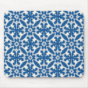Tapis De Souris Motif Boho en Bleu – Élégant & Audacieux