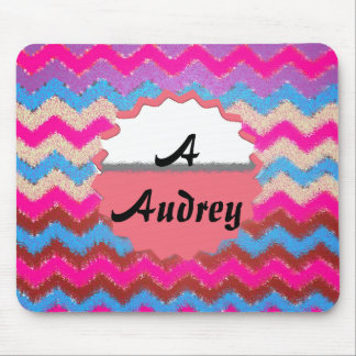 Tapis De Souris Motif Bureau Parti Paix Chevrons Monogramme