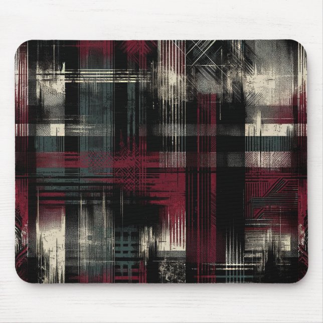 Tapis De Souris Motif carreau Punk Extrême Alternative Grunge (Devant)