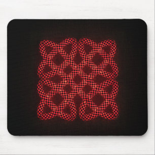 Tapis De Souris Motif Celtique en Damier Rouge et Noir