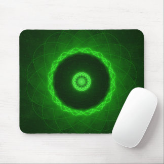 Tapis De Souris Motif circulaire abstrait vert néon