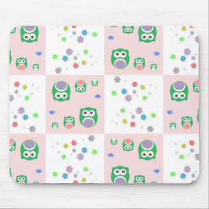 Tapis De Souris Motif coloré de hibou pour des enfants