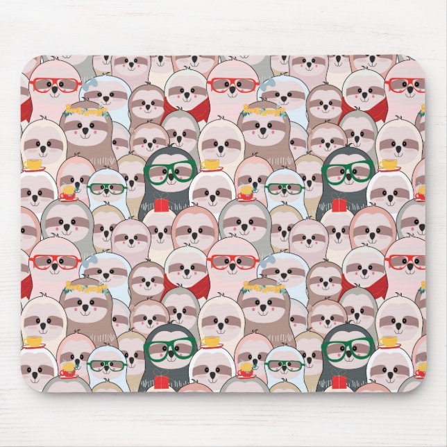 Tapis De Souris Motif comique de paresse (Devant)