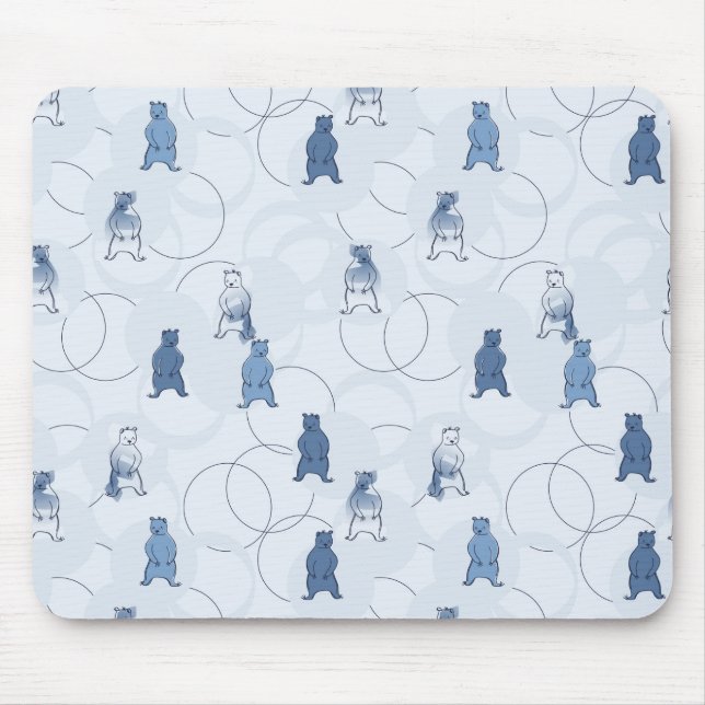 Tapis De Souris motif comportant un ours gris (Devant)
