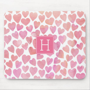 Tapis De Souris Motif couleur rose des coeurs