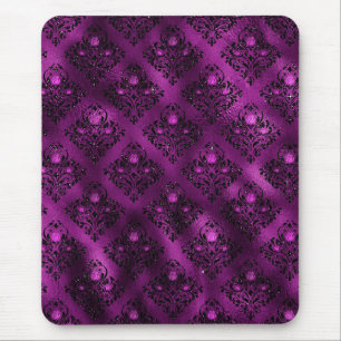 Tapis De Souris Motif Damassé Pailleté Glam Ombre Violet