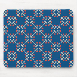 Tapis De Souris Motif d'Ancre et de coeur