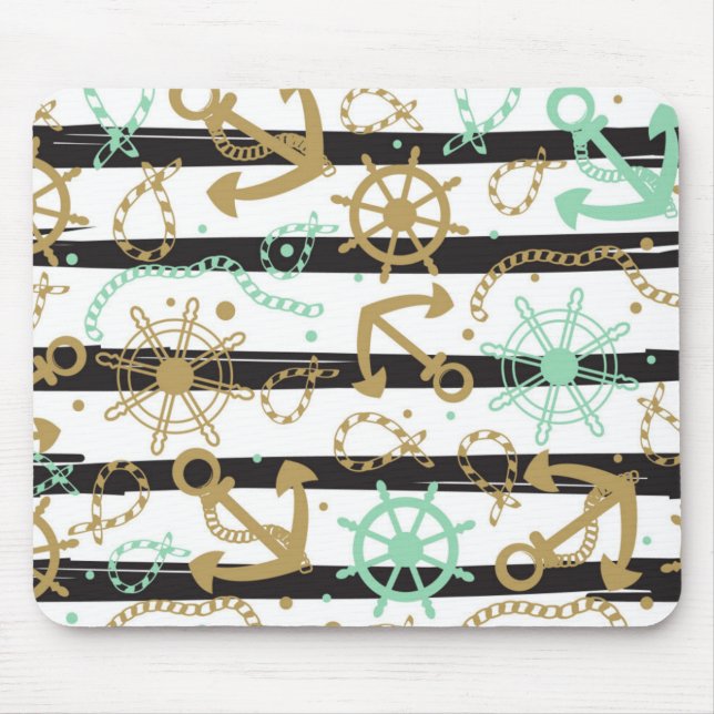 Tapis De Souris Motif d'ancre flottante (Devant)