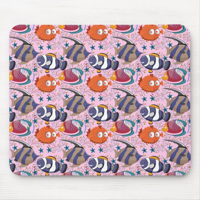 Tapis De Souris Motif d'animaux aquatiques | vie sous-marine en me (Devant)