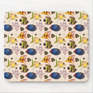 Tapis De Souris Motif d'animaux aquatiques vie sous-marine océan