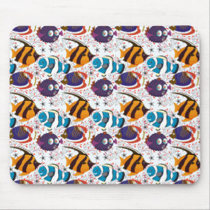 Tapis De Souris Motif d'animaux aquatiques vie sous-marine océan