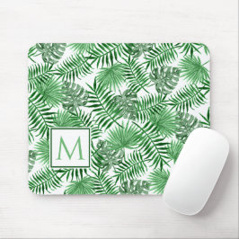 Tapis De Souris Motif d'aquarelle Feuille Tropical Personnalisé
