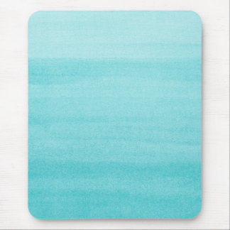 Tapis De Souris Motif d'aquarelle tendance Aqua Blue Ombre