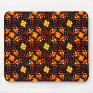 Tapis De Souris Motif d'art abstrait élégant boho moderne or #506