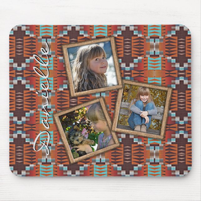 Tapis De Souris Motif d'art tribal autochtone amérindien (Devant)