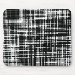 Tapis De Souris Motif de bande Abstrait noir et blanc