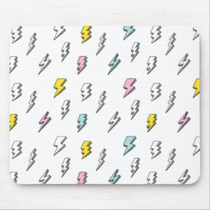 Tapis De Souris Motif de boulon de foudre à doodle mignon