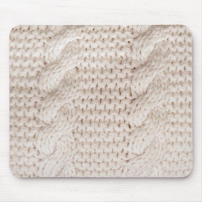 Tapis De Souris Motif de câble ivoire (Devant)
