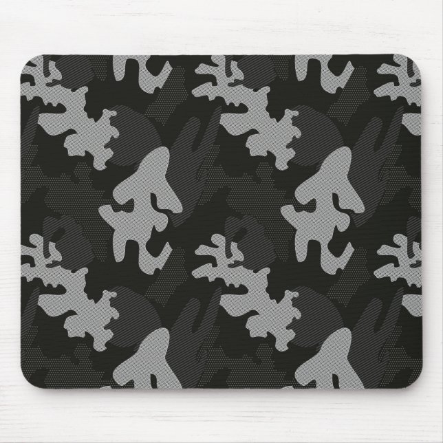 Tapis De Souris Motif de camouflage noir (Devant)