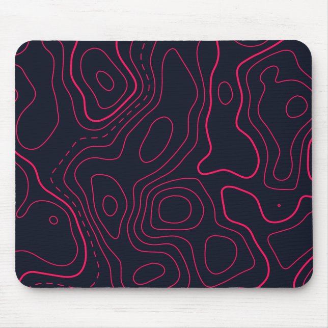Tapis De Souris Motif de carte topographique (Devant)