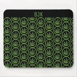 Tapis De Souris Motif de cercle de feuille de mauvaise herbe