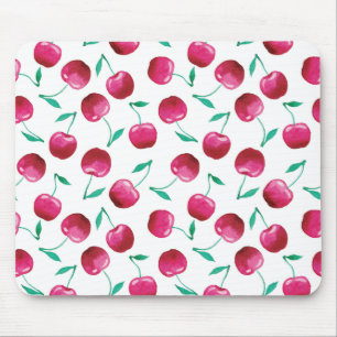 Tapis De Souris Motif de cerise aquarelle