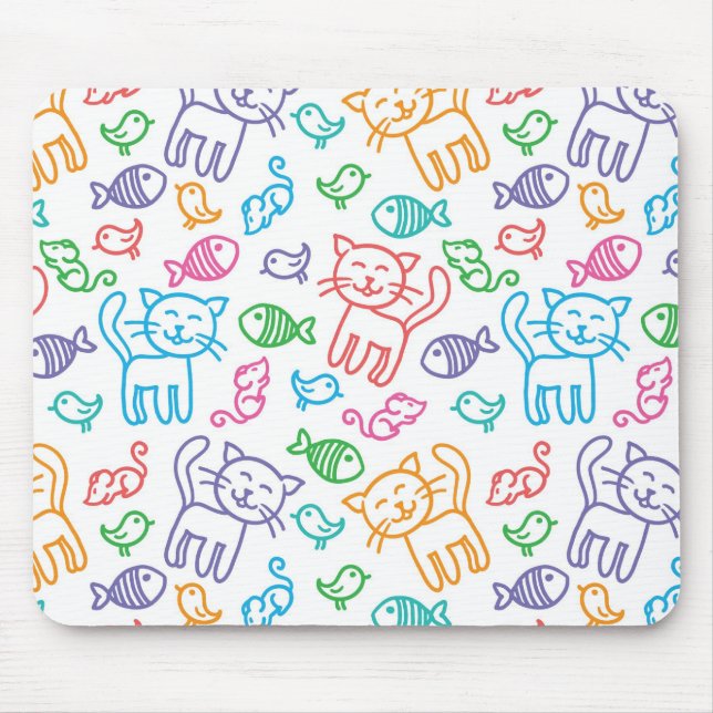 Tapis De Souris motif de chat (Devant)