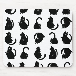 Tapis De Souris Motif de chat noir