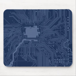 Tapis De Souris Motif de circuit Geek bleu