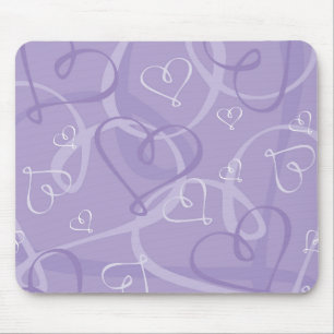 Tapis De Souris Motif de coeur pourpre