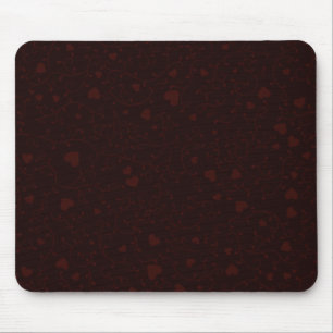 Tapis De Souris Motif de cœur romantique rouge bordeaux foncé